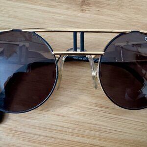 Vintage Cazal Sunglasses Steampunk Round Glasses Eyewear Germany